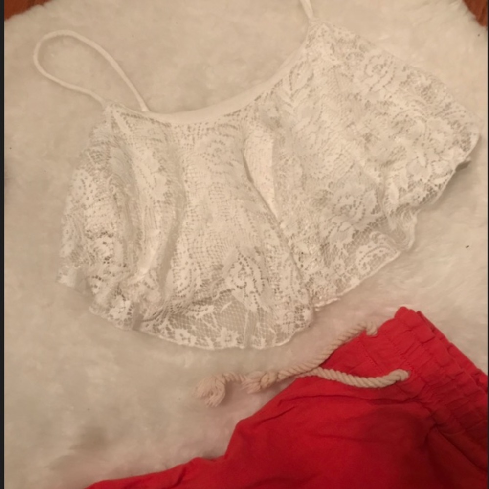 White lace top
